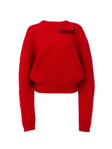 Chloé Oversized logo sweater in a wool & cashmere knit | Thumbnail 1 Chloé Oversized logo sweater in a wool & cashmere knit | Thumbnail 1