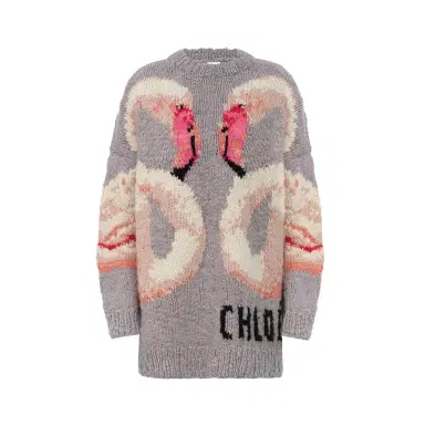 Chloé Oversized logo sweater in a wool knit | Thumbnail 1 Chloé Oversized logo sweater in a wool knit | Thumbnail 1