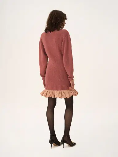 Chloé Long-sleeve logo mini dress in a merino wool knit | Thumbnail 4 Chloé Long-sleeve logo mini dress in a merino wool knit | Thumbnail 4