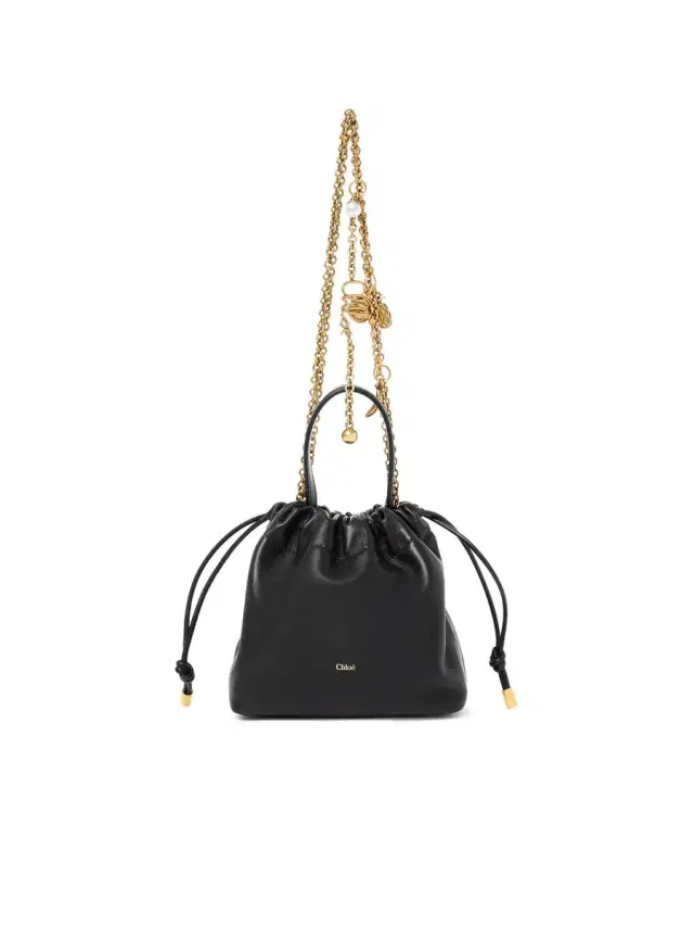 Mini Chloé Icons shoulder bag with chain in soft leather Mini Chloé Icons shoulder bag with chain in soft leather
