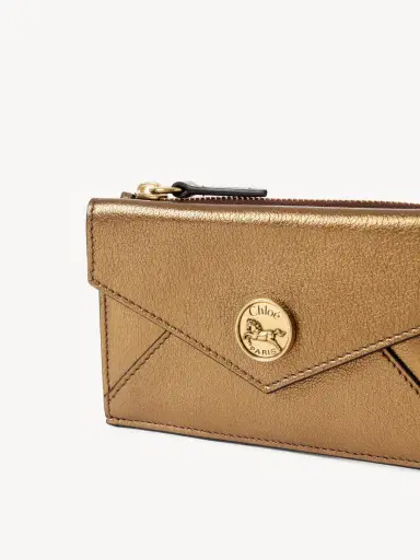 Chloé Small Envelope purse with card slots in metallized leather | Thumbnail 6 Chloé Small Envelope purse with card slots in metallized leather | Thumbnail 6