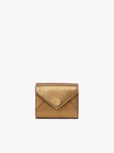 Chloé Small Envelope tri-fold in metallized leather | Thumbnail 2 Chloé Small Envelope tri-fold in metallized leather | Thumbnail 2