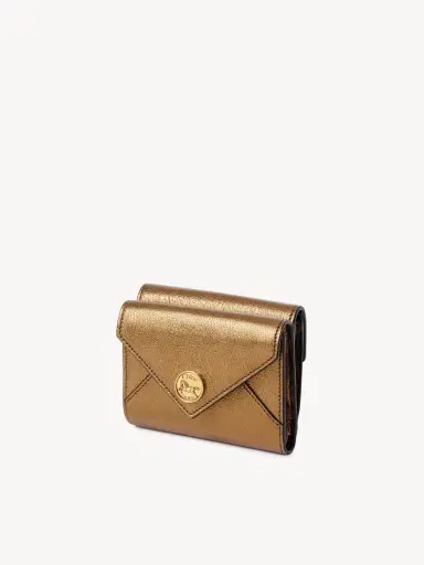 Chloé Small Envelope tri-fold in metallized leather | Thumbnail 3 Chloé Small Envelope tri-fold in metallized leather | Thumbnail 3
