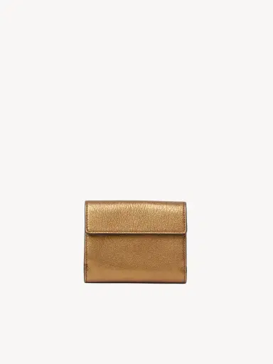Chloé Small Envelope tri-fold in metallized leather | Thumbnail 4 Chloé Small Envelope tri-fold in metallized leather | Thumbnail 4