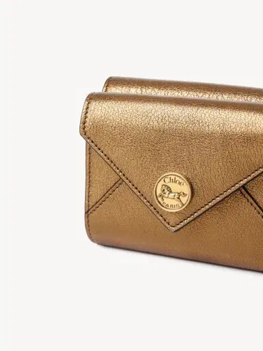 Chloé Small Envelope tri-fold in metallized leather | Thumbnail 6 Chloé Small Envelope tri-fold in metallized leather | Thumbnail 6