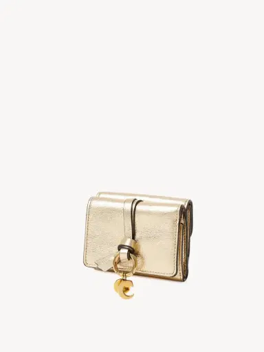 Chloé Mini Alphabet tri-fold in metallized leather | Thumbnail 3 Chloé Mini Alphabet tri-fold in metallized leather | Thumbnail 3