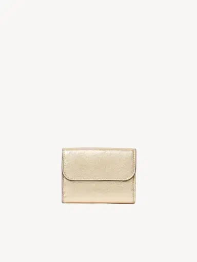 Chloé Mini Alphabet tri-fold in metallized leather | Thumbnail 4 Chloé Mini Alphabet tri-fold in metallized leather | Thumbnail 4