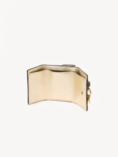 Chloé Mini Alphabet tri-fold in metallized leather | Thumbnail 5 Chloé Mini Alphabet tri-fold in metallized leather | Thumbnail 5