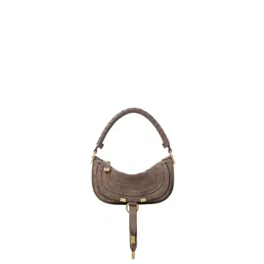 Chloé Mini Marcie shoulder bag in suede leather | Thumbnail 1 Chloé Mini Marcie shoulder bag in suede leather | Thumbnail 1