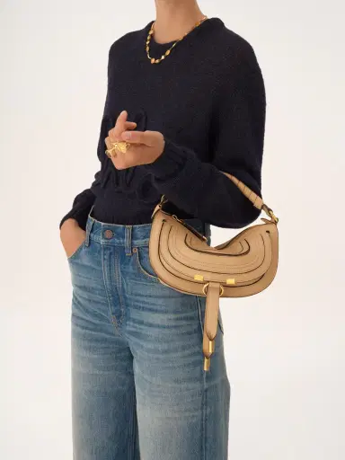 Chloé Mini Marcie shoulder bag in soft leather | Thumbnail 3 Chloé Mini Marcie shoulder bag in soft leather | Thumbnail 3