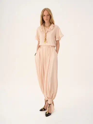 Chloé Fluid cropped pants in silk | Thumbnail 3 Chloé Fluid cropped pants in silk | Thumbnail 3