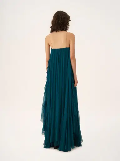 Chloé Sleeveless long dress in silk mousseline | Thumbnail 5 Chloé Sleeveless long dress in silk mousseline | Thumbnail 5