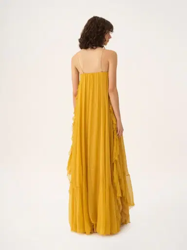 Chloé Sleeveless long dress in silk mousseline | Thumbnail 5 Chloé Sleeveless long dress in silk mousseline | Thumbnail 5