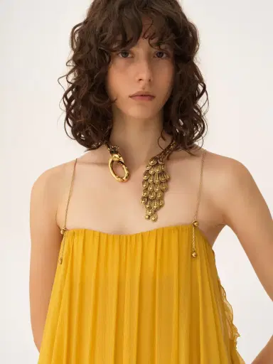 Chloé Sleeveless long dress in silk mousseline | Thumbnail 6 Chloé Sleeveless long dress in silk mousseline | Thumbnail 6