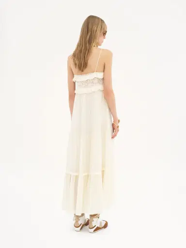 Chloé Sleeveless long dress in silk charmeuse | Thumbnail 5 Chloé Sleeveless long dress in silk charmeuse | Thumbnail 5