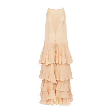 Chloé Tiered maxi dress in silk georgette | Thumbnail 1 Chloé Tiered maxi dress in silk georgette | Thumbnail 1