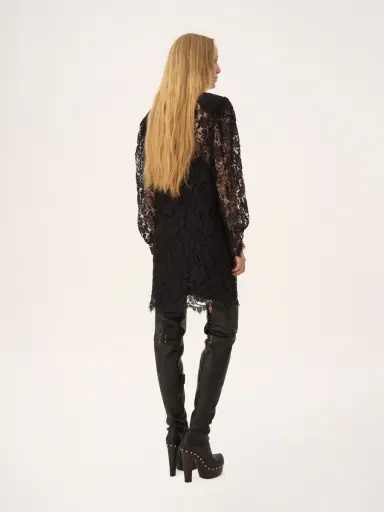 Chloé Long-sleeve mini dress in lace | Thumbnail 6 Chloé Long-sleeve mini dress in lace | Thumbnail 6
