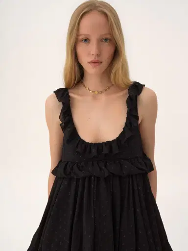 Chloé High-low sleeveless dress in silk georgette jacquard & lurex | Thumbnail 7 Chloé High-low sleeveless dress in silk georgette jacquard & lurex | Thumbnail 7