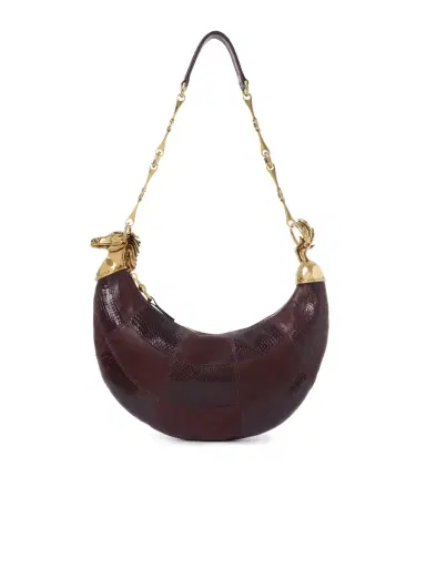 Chloé Chain Horse shoulder bag in grained leather & snakeskin | Thumbnail 1 Chloé Chain Horse shoulder bag in grained leather & snakeskin | Thumbnail 1