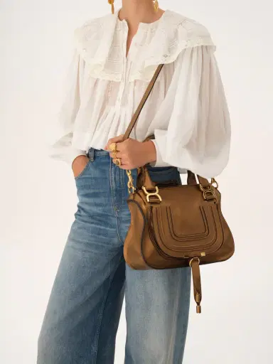 Chloé Small Marcie bag in metallized leather | Thumbnail 3 Chloé Small Marcie bag in metallized leather | Thumbnail 3