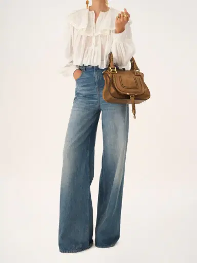 Chloé Small Marcie bag in metallized leather | Thumbnail 9 Chloé Small Marcie bag in metallized leather | Thumbnail 9