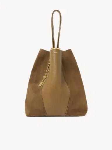 Chloé Large Chloé Spin tote bag in grained & suede leather | Thumbnail 2 Chloé Large Chloé Spin tote bag in grained & suede leather | Thumbnail 2