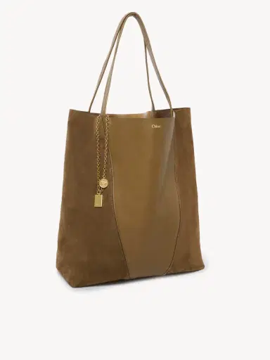 Chloé Large Chloé Spin tote bag in grained & suede leather | Thumbnail 4 Chloé Large Chloé Spin tote bag in grained & suede leather | Thumbnail 4