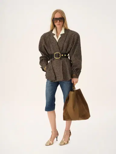 Chloé Large Chloé Spin tote bag in grained & suede leather | Thumbnail 7 Chloé Large Chloé Spin tote bag in grained & suede leather | Thumbnail 7