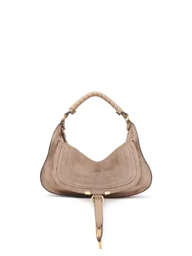 Chloé Small Marcie shoulder bag in suede leather | Thumbnail 2 Chloé Small Marcie shoulder bag in suede leather | Thumbnail 2