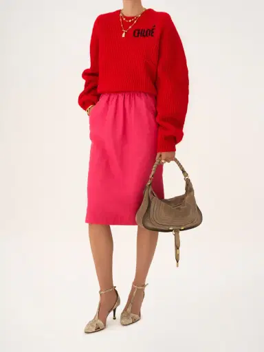 Chloé Small Marcie shoulder bag in suede leather | Thumbnail 9 Chloé Small Marcie shoulder bag in suede leather | Thumbnail 9