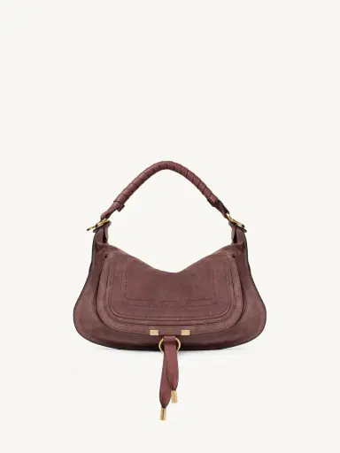 Chloé Small Marcie shoulder bag in suede leather | Thumbnail 2 Chloé Small Marcie shoulder bag in suede leather | Thumbnail 2