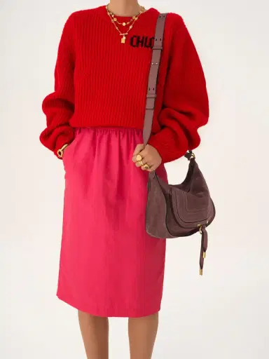 Chloé Small Marcie shoulder bag in suede leather | Thumbnail 4 Chloé Small Marcie shoulder bag in suede leather | Thumbnail 4