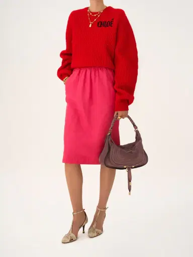 Chloé Small Marcie shoulder bag in suede leather | Thumbnail 9 Chloé Small Marcie shoulder bag in suede leather | Thumbnail 9