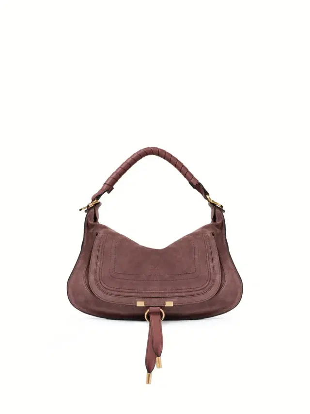 Small Marcie shoulder bag in suede leather Small Marcie shoulder bag in suede leather