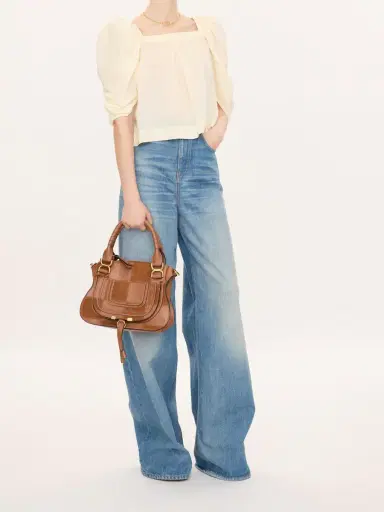 Chloé Small Marcie bag in grained & suede leather | Thumbnail 8 Chloé Small Marcie bag in grained & suede leather | Thumbnail 8