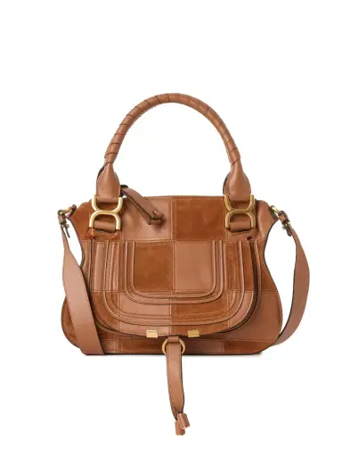 Chloé Small Marcie bag in grained & suede leather | Thumbnail 1 Chloé Small Marcie bag in grained & suede leather | Thumbnail 1