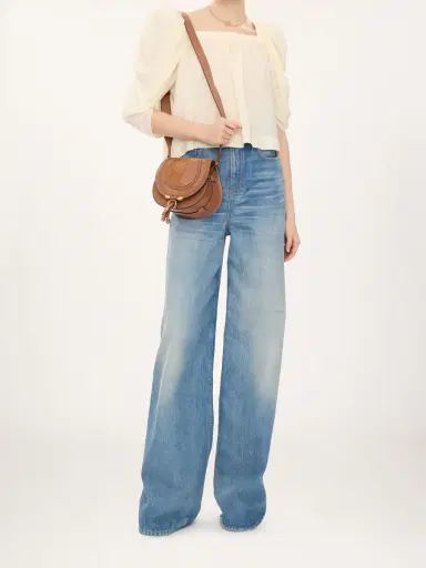 Chloé Small Marcie saddle bag in grained & suede leather | Thumbnail 8 Chloé Small Marcie saddle bag in grained & suede leather | Thumbnail 8