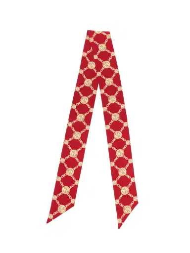 Chloé The Chloé Horse Medal bandeau scarf in silk twill | Thumbnail 2 Chloé The Chloé Horse Medal bandeau scarf in silk twill | Thumbnail 2