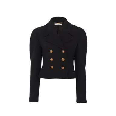 Chloé Double-breasted cropped jacket in wool bouclette | Thumbnail 1 Chloé Double-breasted cropped jacket in wool bouclette | Thumbnail 1