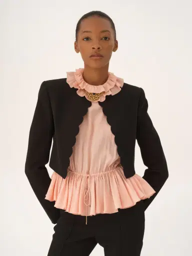 Chloé Cropped Spencer jacket in soft cavalry cotton | Thumbnail 4 Chloé Cropped Spencer jacket in soft cavalry cotton | Thumbnail 4