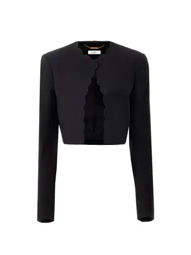 Chloé Cropped Spencer jacket in soft cavalry cotton | Thumbnail 1 Chloé Cropped Spencer jacket in soft cavalry cotton | Thumbnail 1