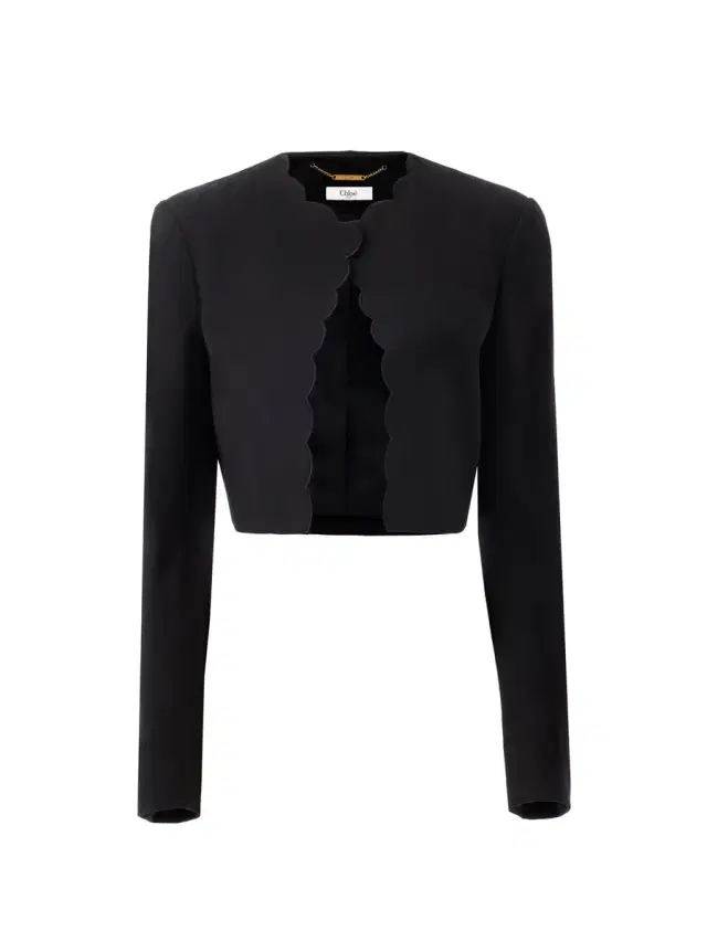 Cropped Spencer jacket in soft cavalry cotton Cropped Spencer jacket in soft cavalry cotton