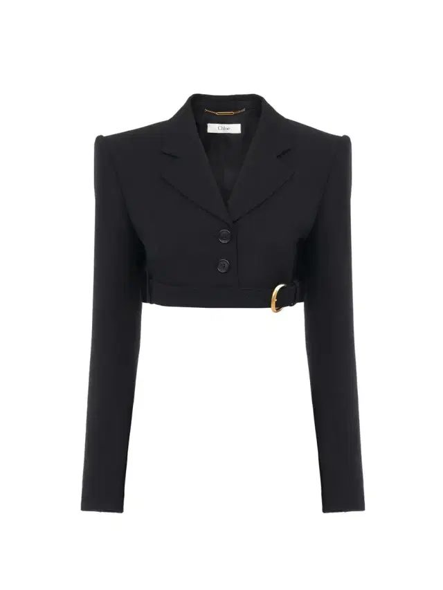 Cropped Spencer jacket in wool grain de poudre Cropped Spencer jacket in wool grain de poudre