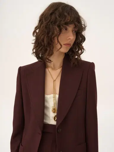 Chloé Single-breasted tailored jacket in wool gabardine | Thumbnail 7 Chloé Single-breasted tailored jacket in wool gabardine | Thumbnail 7