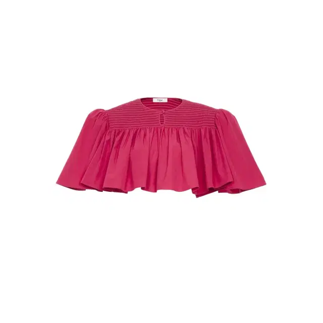 Gathered cropped top in cotton poplin Gathered cropped top in cotton poplin