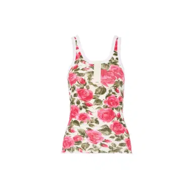 Chloé Henley tank top in cotton jersey | Thumbnail 1 Chloé Henley tank top in cotton jersey | Thumbnail 1