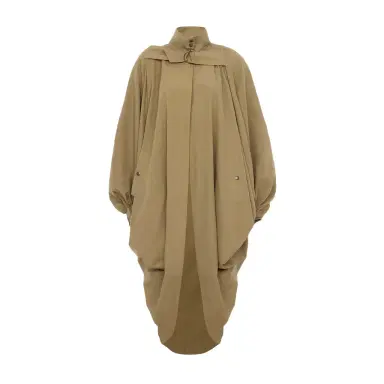 Chloé High-neck oversized cape coat in cotton poplin | Thumbnail 1 Chloé High-neck oversized cape coat in cotton poplin | Thumbnail 1