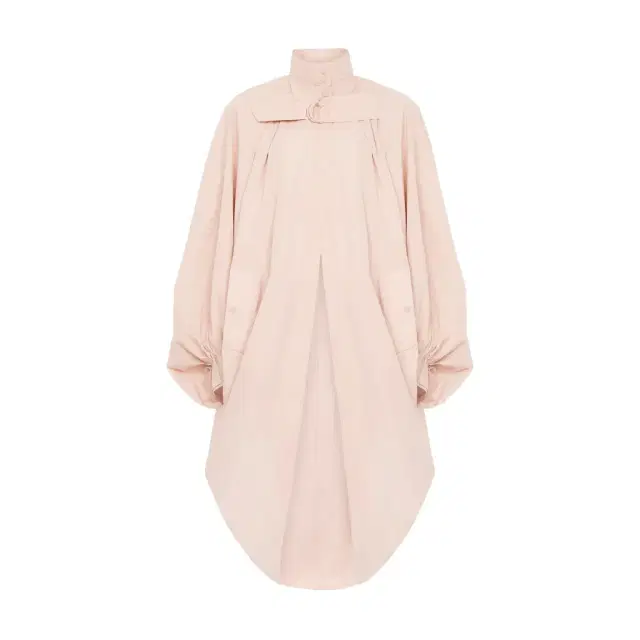 High-neck oversized cape coat in cotton poplin High-neck oversized cape coat in cotton poplin