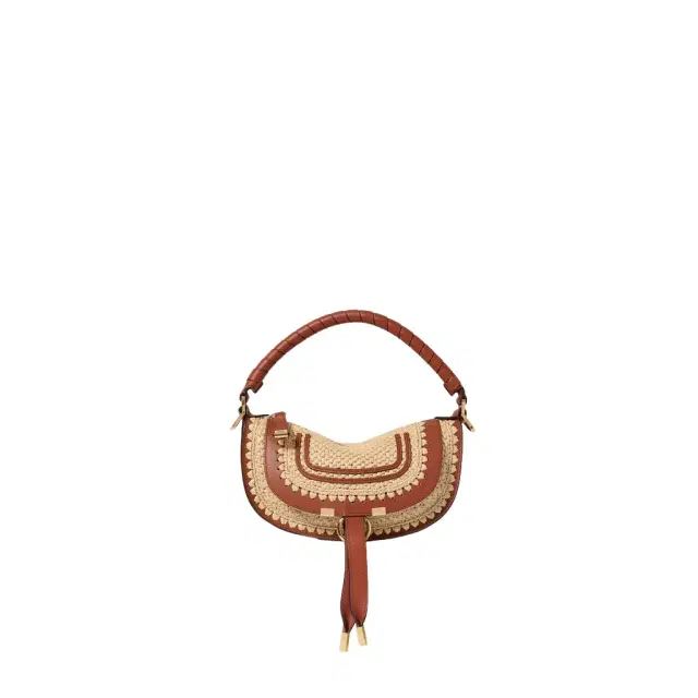Mini Marcie shoulder bag in raffia-effect Mini Marcie shoulder bag in raffia-effect