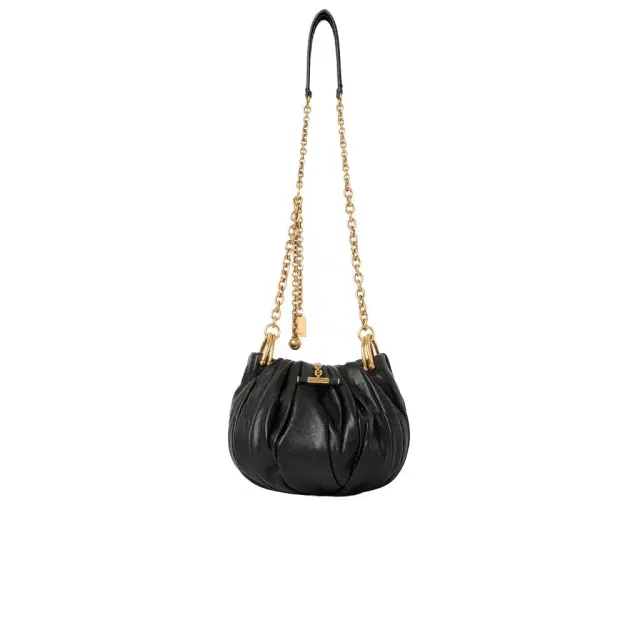Chloé Plissé shoulder bag with chain in pleated leather Chloé Plissé shoulder bag with chain in pleated leather
